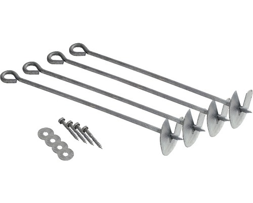 Erdanker Set mit Schrauben und Unterlegscheiben