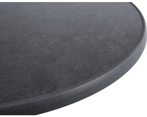 Tischplatte mit Steinoptik, runder Tisch