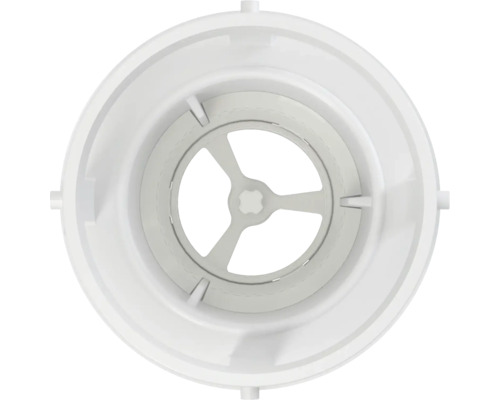 Vue intérieure d''un entonnoir blanc avec un trou central