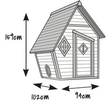Cabane de jeux Sunny Cabin bois, naturel