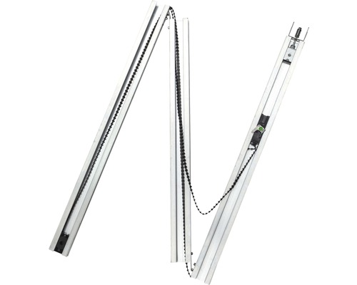 Rail de volet roulant en aluminium avec chaîne de commande