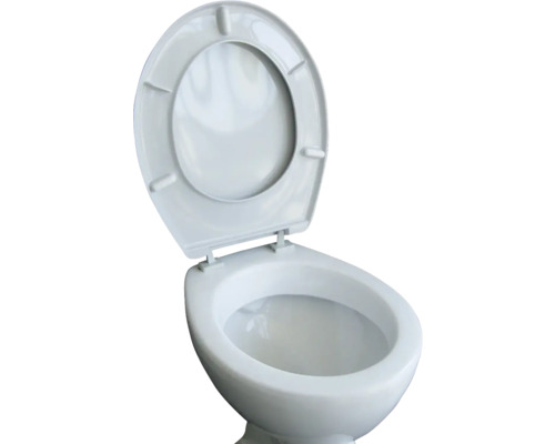 Toilettes en céramique avec couvercle ouvert