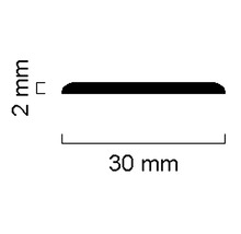 Baguette de recouvrement blanc 2x30x2400 mm-thumb-1