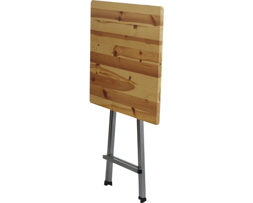 Klapptisch aus Holz mit Metallgestell