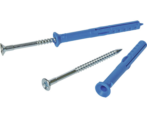 Cheville en plastique avec vis