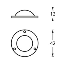Embout de bouton de porte d'entrée Intersteel Ø 42 mm noir