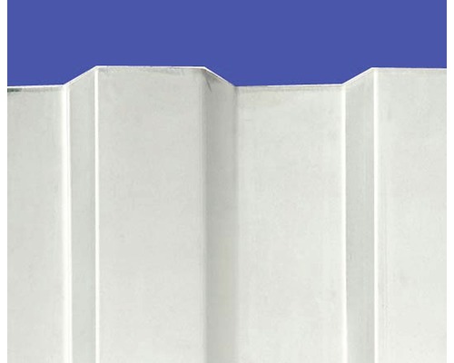 Nahaufnahme einer Trapezblechfassade