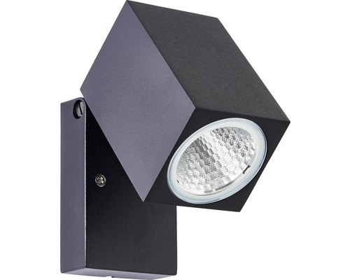 Applique murale noire avec cube pivotant