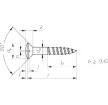 Holzschraube Linsensenkkopf m. Schlitz DIN 95 5x50 mm Messing brüniert, 10 Stück-thumb-1