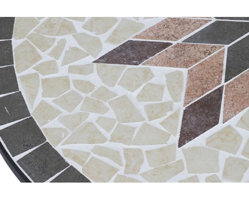 Detailansicht einer Tischplatte mit Mosaikmuster