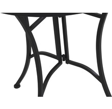Detailansicht Gartentisch mit Metallgestell
