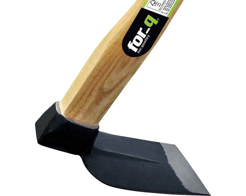 Gartengerät mit Holzgriff und Stahlblatt