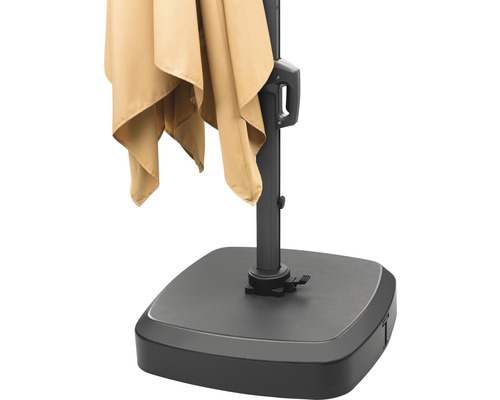 Pied de parasol carré avec parasol