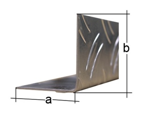 Cornière en aluminium avec indications de dimensions