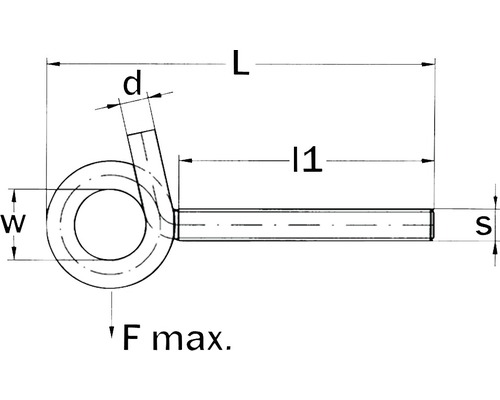 Dessin technique d''un élément de ressort de torsion avec dimensions