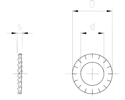 Dessin technique d''une vis avec indications de dimensions