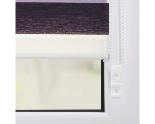 Detailansicht eines Duo-Rollos am Fenster