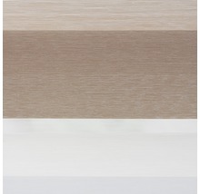 Lichtblick Doppelrollo ohne Bohren creme-braun-weiß 45x150 cm inkl. Klemmträger
