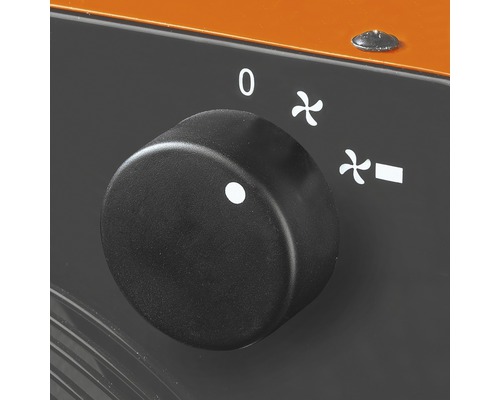 Detailansicht eines Drehknopfes zur Einstellung eines Heizgerätes