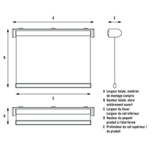 Store à clipser Lichtblick sans vissage planches blanc 80x150 cm, supports de serrage compris-thumb-5