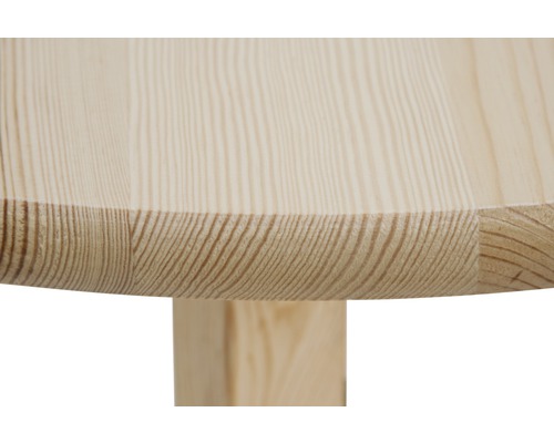 Detailansicht eines Holzhockers