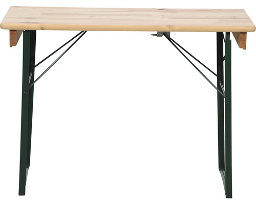 Table de bière en bois avec structure métallique pliable