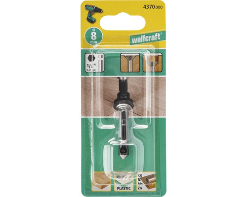 Wolfcraft Senker mit Tiefenanschlag, 8 Millimeter Durchmesser