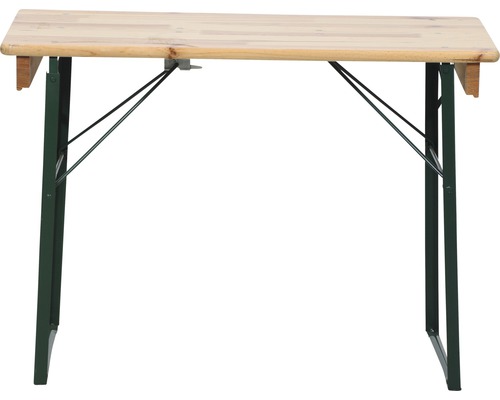 Table de bistrot avec plateau en bois et pieds en métal