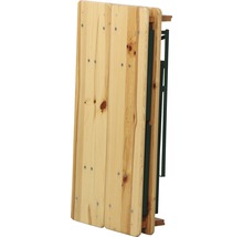 Table de bistrot pliée en bois avec cadre en métal