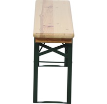 Banc de brasserie avec structure en métal et assise en bois