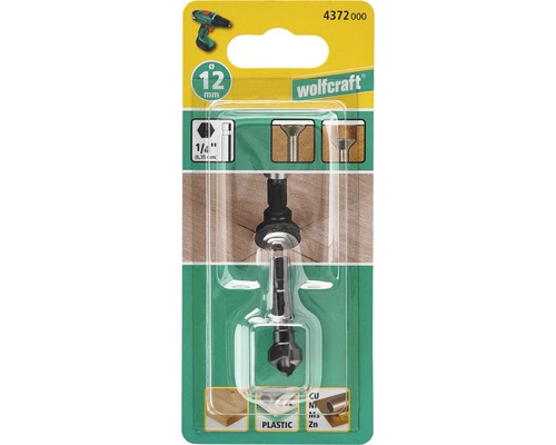 Wolfcraft Senker mit Tiefenanschlag, Durchmesser 12 Millimeter