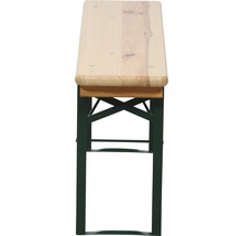 Banc de brasserie avec structure métallique et plateau en bois