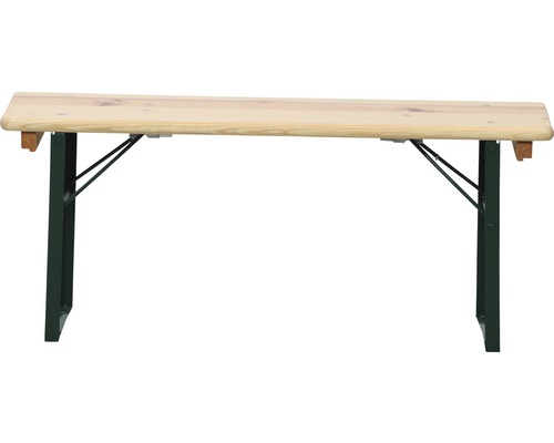 Banc de fête de la bière en bois avec structure métallique