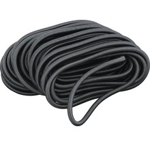 Schwarze Gummischnur aufgerollt