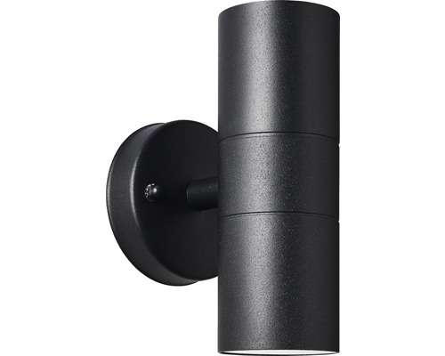 Schwarze Wandleuchte für den Außenbereich