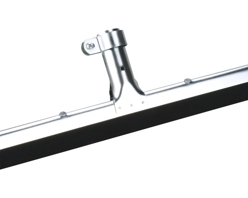 Abzieher aus Metall mit Gummilippe und Halterung für einen Stiel