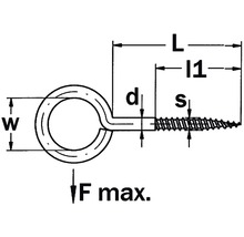 Ringschraube 40x20 mm brüniert 2 Stück-thumb-1