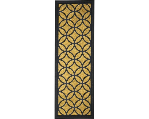 Paillasson avec motif géométrique et cadre noir