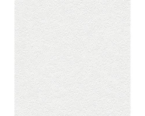 Weiße Reliefstrukturtapete für die Wandgestaltung.