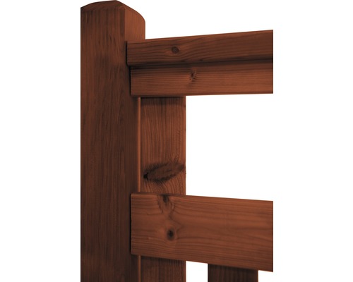 Detailansicht eines Holzzauns