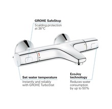 Robinet de baignoire avec thermostat Grohe Quickfix Precision Trend chrome 34227002-thumb-3