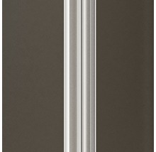 Douche accès d'angle avec porte coulissante Breuer Express Q72 Fara 4 70-80 cm hauteur 185 cm en verre transparent profilé couleur argent mat-thumb-3