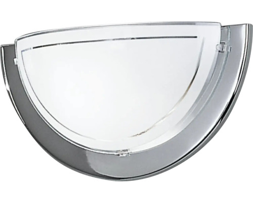 Halbrunde Wandleuchte mit klarem Lampenschirm