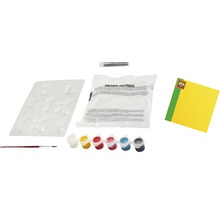 Kit de moules à figurines en plâtre avec plâtre, peintures et pinceau