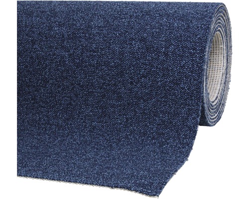 Blauer Teppich Meterware auf Rolle