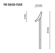 Profilé d'étanchéité silco-flex blanc longueur : 4200 mm-thumb-1