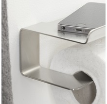 Porte-papier toilette en acier inoxydable avec étagère et téléphone portable