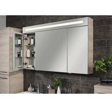 Spiegelschrank FACKELMANN B.clever 120 x 16 x 71 cm alaska esche 3-türig LED IP 20
