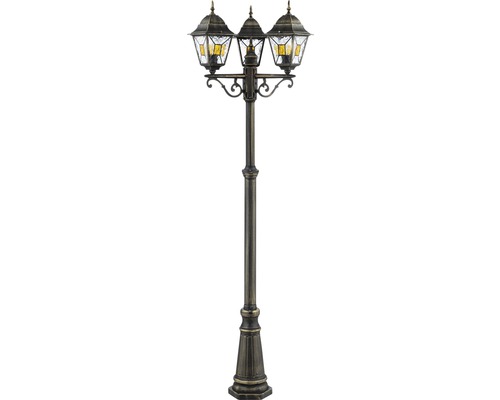 Freistehende Aussenleuchte mit drei Lampen