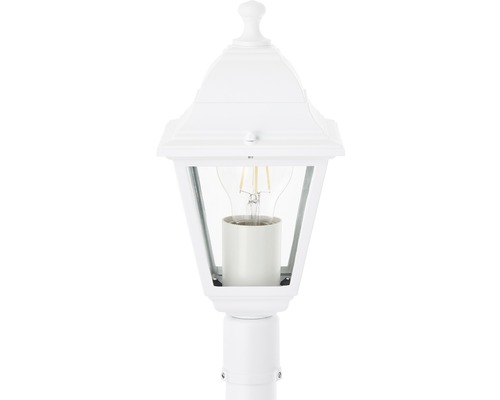 Weisse Gartenlaterne mit Leuchtmittel